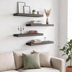 Fixwal Floating Shelves for Wall Decor (Grey, Set of 4, 15.7 Inch) - Image 2