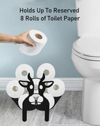 Cow Toilet Paper Holder Stand, Decorative Toilet Paper Storage - Image 2