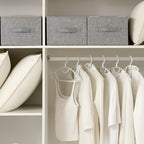 Linen Folding Storage Bins, 3 Pack Large Storage Baskets, Washable, Clothing Storage Bins with Handle, Closet Organizer for Storage Sweater,Sheets(dark grey, 18½"x11 x8½) - Image 5