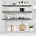 Sorbus Floating Shelves for Wall Storage (48 Inch, 3 Pack, Gray) - Image 2