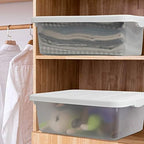 14 Quart Clear Storage Box, Underbed Plastic Latch Box with White Lids, 2-Pack - Image 6