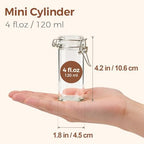 ComSaf Small Glass Spice Jars with Airtight Lids 4 oz 12 Pack with Labels - Image 2