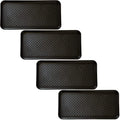 All Weather Boot Tray Set - Set of 4 Large Water-Resistant Plastic Utility Shoe Mats for Indoor and Outdoor Use in All Seasons by Stalwart (Black) by Stalwart