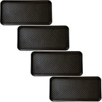 All Weather Boot Tray Set - Set of 4 Large Water-Resistant Plastic Utility Shoe Mats for Indoor and Outdoor Use in All Seasons by Stalwart (Black) by Stalwart