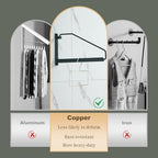 NEWRAIN Folding Clothes Hanger Rack, Wall Mounted Laundry Racks for Drying Clothes,Swing Clothing Hanging System Drying Closet Storage Organizer Black (Pack of 3) - Image 5