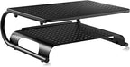 suptek Double-Deck Desk Monitor Stand Riser for Computer,Laptop,Printer, Notebook and All Flat Screen Display with Vented Metal Platform and 4 Inches Height Underneath Storage (MST002) by suptek
