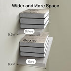BAYKA White Floating Shelves 15.7in, Set of 3, Wall Mounted for Wall Decor - Image 3