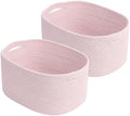 ECDYQXVU 15x10x9 Inch Woven Cotton Rope Storage Basket, 2 Pack by ECDYQXVU