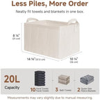 StorageWorks Fabric Storage Bins, Khaki and Beige Stripes, 2-Pack - Image 6