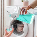 5 Pcs Liquid Laundry Detergent Dispenser 78 oz Clear Soap Powder Container with Lids Fabric Softener Bleach Dispenser for Storage Laundry Room Organization - Image 6