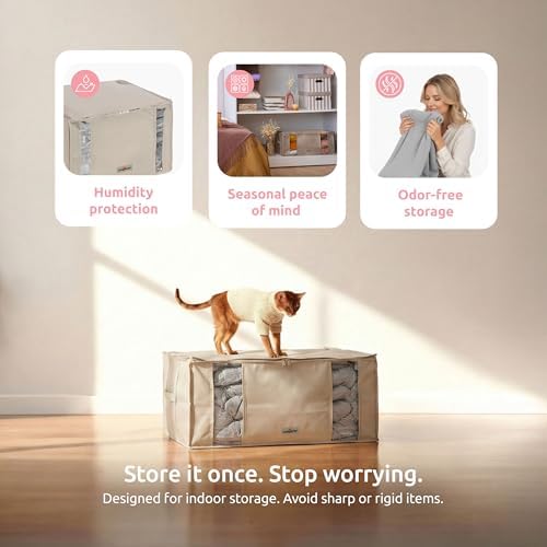 Compactor XXL 3 Vacuum Storage Bag & 3 Semi-Rigid Box, Closet Organizer, 210L - Image 4