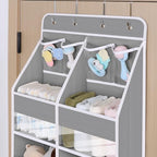 Univivi Upgraded Over the Door Organizer for Baby Nursery, Grey, 6-Shelf - Image 4