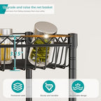 SINGAYE 6 Tier Shelf Wire Shelving Adjustable Storage Shelves Basket Rack - Image 4