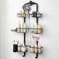 Extra Large Shower Caddy Hanging, Rust-Resistant Shower Organizer Hanging, 3 Tier Height-Adjustable Over the Head Caddy, Rack with Soap Basket (Black) by Unknown