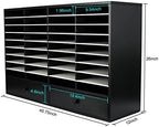 PAG-Mass Mail Sorter Organizer, Wood Literature Organizer, Student Mailbox for Classroom, Desktop Bill Paper Organizer for Office Home School, 38 Compartments, Black&White - Image 4