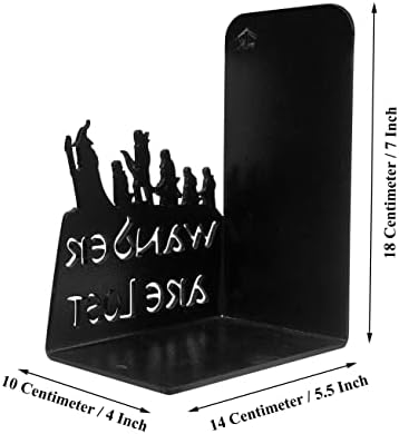 Decorative bookends for Shelves, Heavy Metal Bookends, Unique Bookends, Non Skid Book Ends, Book Stopper for Home/Office Decor/Shelves, 7 X 5.51 X 4 in/Piece (with Quote on Product) - Image 3