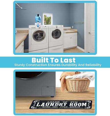 Skywin Laundry Detergent Holder with Laundry Room Rug Runner - Image 6
