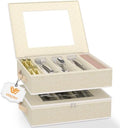 Silverware Storage Box, 5-Compartment Flatware Organizer, 2-Pack by VERONLY