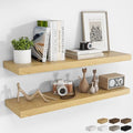 RICHFOCUS Long Floating Shelves for Wall 2Pack, Oak, 40" Lx8 D by RICHFOCUS