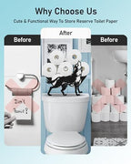 Wolf Toilet Paper Holder Stand, Decorative Toilet Paper Storage - Image 4