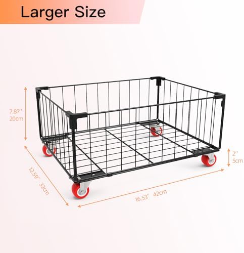 2Pack, Under Sink Organizer,Cabinet Organizers and Storage, Metal Storage Basket,Large capacity, Can Hold 40-70 Liters, Easily Push And Pull, Convenient For Cleaning Under Sink - Image 2