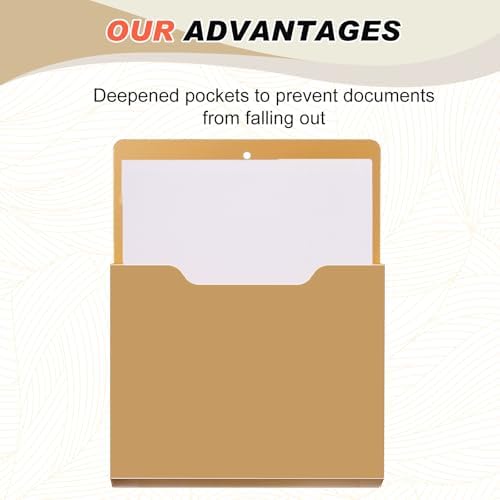 Fuutreo Magnetic Wall File Holder,6pcs,Mocha Mousse Color,Vertical-large - Image 3