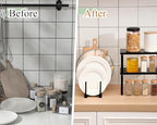 4 Pcs Kitchen Organizer Accessories Set for Cabinet, Black, 11.8 x 7.9'' - Image 3