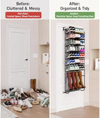 Over The Door Shoe Organizer-8 Tier Hanging Shoe Organizer, Heavy Duty Metal & Mesh Shoe Holder,Hanging Shoe Rack for Closet Organizer - Image 2