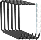 6 Pack Wall Mounted Overhead Garage Storage Hooks, 13.8 Inch Utility Ceiling Storage Rack, Heavy Duty Hangers & Organizer for Ladder, Wood, Tools, Garden Hose and Bike by Qinbszad