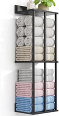 Towel Racks for Bathroom Wall Mounted with Wooden Storage Shelf by WeGXY