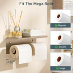FORIOUS Toilet Paper Holder with Shelf, Commercial Toilet Paper Dispensers - Image 3