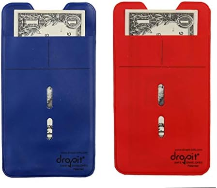 Two Color Bundle | Red & Blue |10 Each for a Total of 20 envelopes | Reuseable Dropit Safe Envelope for Safe Depositing of Currency and Money | Organize Coupon, Currency by UBICON