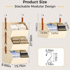 UFORU 3-Tier Hanging Closet Organizer with Dividers for Dorm & Bedroom - Image 3