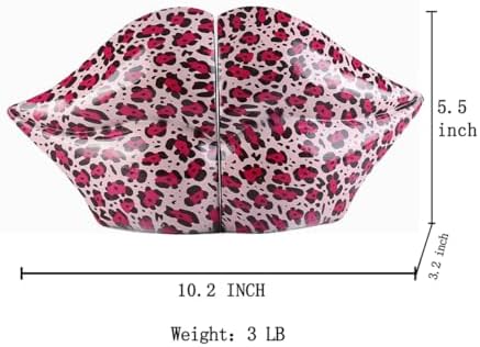 Unique Leopard Print Lip Bookends for Home Living Room Decor - Image 5
