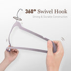 Velvet Hangers 200 Pack, 17.5" Non-Slip Clothes Hangers, Purple - Image 7