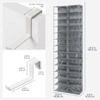 Whitmor Over The Door Shoe Shelves - 26 Sections - Crosshatch Gray - Image 3