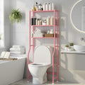 3-Tier Over Toilet Storage, Anti-Tip, 64" H, Pink by ASCENREST