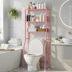 3-Tier Over Toilet Storage, Anti-Tip, 64" H, Pink by ASCENREST