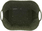 Household Essentials Natural Woven Wicker Storage Basket with Handles - Image 5