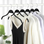 TOPIA HANGER Slim Wooden Hangers with Extra Soft Non-Slip Rubber Grips, 30-Pack High-Grade Fashion Hanger No Shoulder Bump for Sweater, Camisole, Jacket, Dress, Coat (Black)-CT15B30 - Image 6