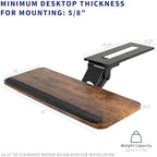 VIVO Vintage Brown Under Desk 25 x 10 inch Keyboard Tray, MOUNT-KB03N - Image 5