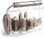 Affogato Storage Holder Compatible with Dyson Airwrap Shark FlexStyle Flexfusion, Acrylic Airwrap Organizer Stand, Countertop Display Rack for Long Barrels & Diffuser Nozzles Attachments by Affogato