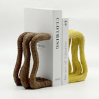 Lukitas Unique Wave Decorative Bookends Heavy Duty Non-Slip, Resin 7.5'' - Image 6