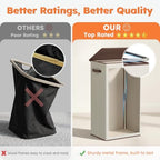 SOLEDI 100L Laundry Hamper with Lid, Large Collapsible Laundry Basket - Image 3