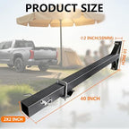 KAXIWEI Hitch Mount Umbrella Holder for 1.5-1.9" Poles - Fits 2"×2" Hitch Receiver, Heavy-Duty Outdoor Umbrella Stand for Tailgating, Camping, RV, Beach & Outdoor Events - Image 3