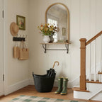 Household Essentials Handwoven Paper Rope Storage Basket with Metal Frame and Handles, Black - Image 7