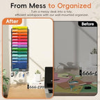 13-Tier Wall File Organizer with Hook, Hanging File Organizer Black - Image 6