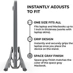 HumanCentric Vertical Laptop Stand for Desks Space Grey, MacBook Adjustable - Image 4