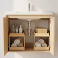 Bamboo Under Sink Organizer Adjustable Height 2 Tier Bathroom Organizer by Unknown
