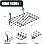 11.8" L x 7.8" D x 5.7" H - 6 Pcs Hanging Straight Shelves, Black Wire Hanging Storage Straight Racks, Organizers for Grid Walls, Slat Walls and Pegboards - Image 2